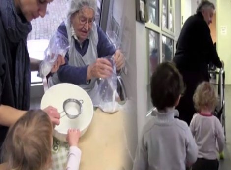 İtalya'da yaşlılar ile çocukları bir araya getiren yuva