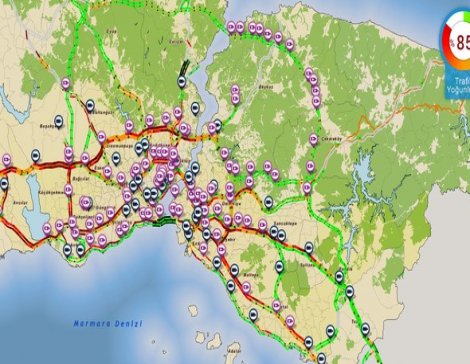 Kar başladı, İstanbul trafiği kilitlendi! Kar başladı, İstanbul trafiği kilitlendi!