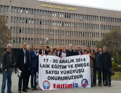 'Laik Eğitim ve Emeğe Saygı' davasında Eğitim-İş üyelerine beraat kararı