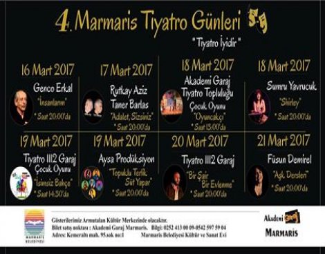 Marmaris Tiyatro Günleri'nin 4.'sü Genco Erkal'la perdelerini açıyor