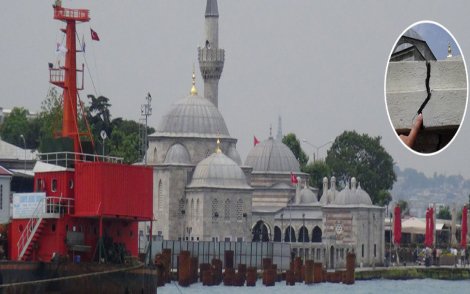 Mimar Sinan'ın yaptığı Şemsi Paşa Camii'nde çatlak oluştu, İBB projeyi durdurdu