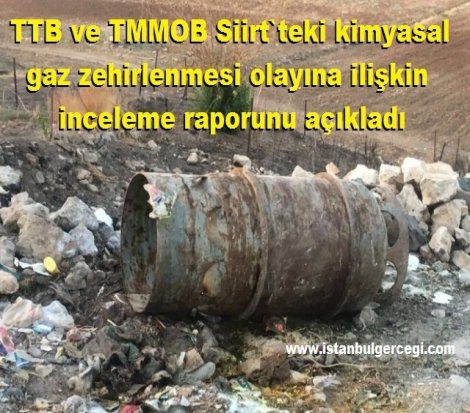 TTB ve TMMOB Siirt`teki kimyasal gaz zehirlenmesi olayına ilişkin inceleme raporunu açıkladı