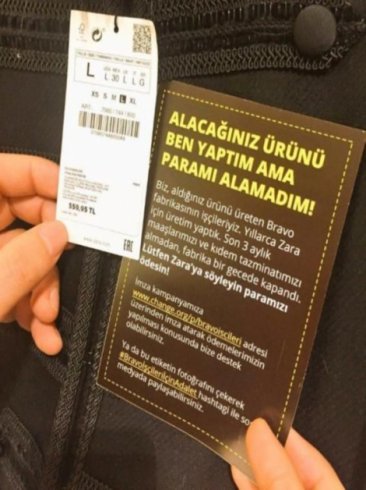 Zara'dan maaşlarını alamayan işçiler hakkında açıklama