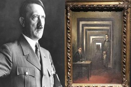 Adolf Hitler'in yaptığı tablo ilk kez sergilendi
