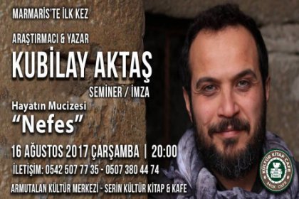 Araştırmacı yazar Kubilay Aktaş ilk kez Marmaris'te