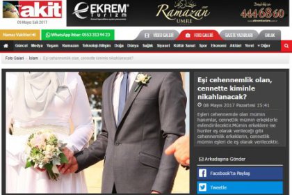 Bir Yeni Akit klasiği: Cehenneme giden kocaların hanımları hangi erkeklere verilecek?