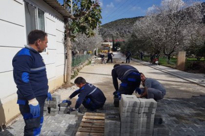 Bozburun'un badem çiçekli yolları