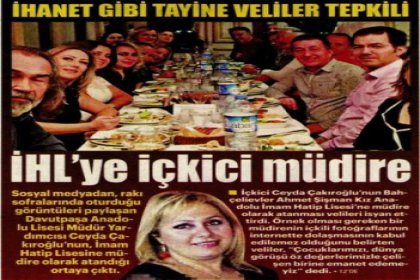 Dinci Akit yine saldırdı: İçki masasında oturan müdür istemiyoruz