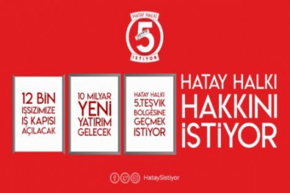 Hatay'ın 5. Yatırım Teşvik Bölgesine geçmesi için imza kampanyası başlatıldı