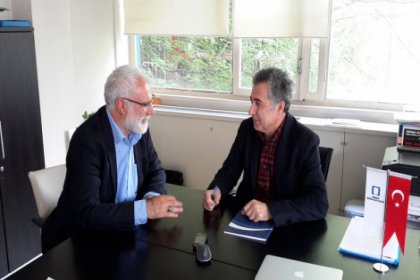 İmambakır Üküş, Mimarlar Odası Başkanı Eyüp Muhcu'yu ziyaret etti