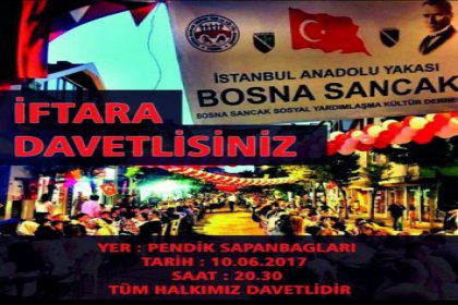 İstanbul Anadolu Yakası Bosna Sancak Derneği'nden sokak iftarı