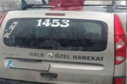 İstanbul'da H.Ö.H yazılı Osmanlı amblemli araç!