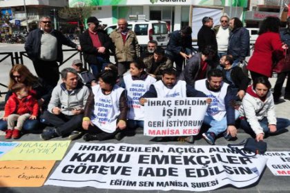 Kamu emekçilerinden ihraçlara karşı tepki eylemi