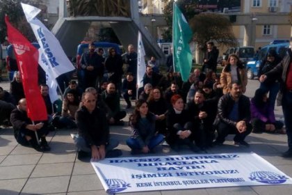 KESK üyeleri, KHK’larla ihraçları protesto etti