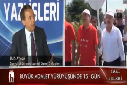 Luis Ayala: Kılıçdaroğlu adaletin, demokrasinin, vicdanın sembolü olarak yürüyor