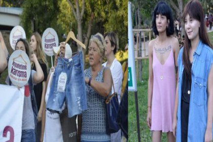Maçka Parkı'nda genç kadının kıyafetine karışan güvenlik görevlisi protesto edildi