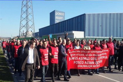 Posco Assan işçileri polis ablukasına rağmen yürüyor