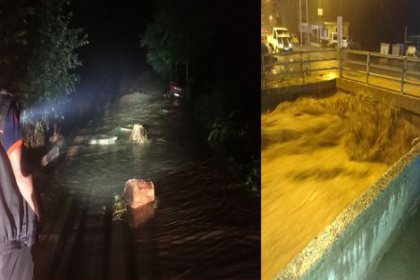 Rize'yi yağmur vurdu!