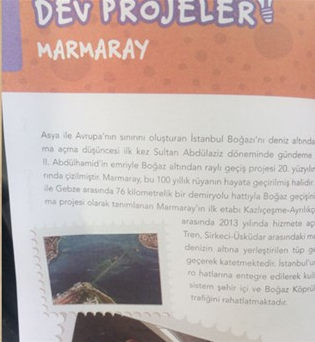 4. sınıf öğrencilerine karne hediyesi olarak dağıtılan kitapta AKP'nin projeleri anlatıldı