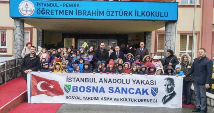 Anadolu Yakası Bosna Sancak Derneği'nden İbrahim Öztürk İlkokulu’na yardım