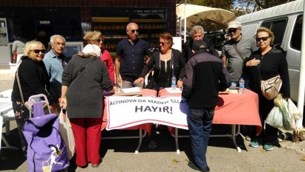 Ayvalık'ta denizde maden aranmasına karşı imza kampanyası