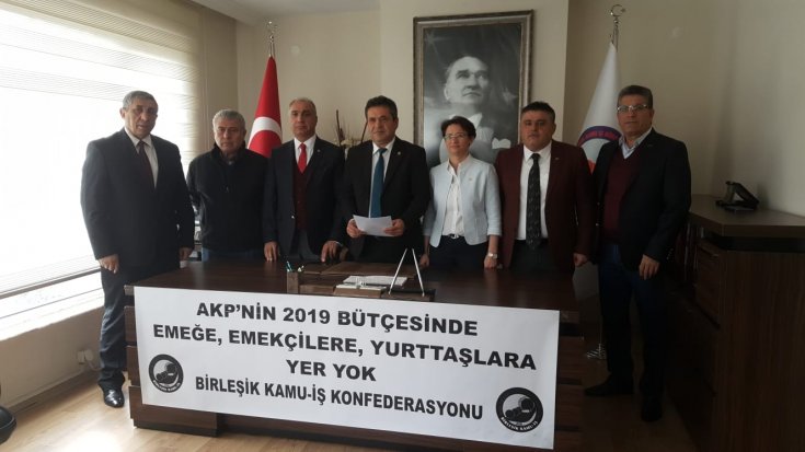 Birleşik Kamu İş: AKP'nin 2019 bütçesinde emekçilere ve yurttaşlara yer yok