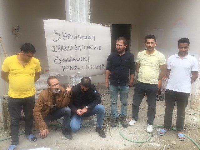 Bu da inşaat işçilerinin işgal lansmanı!