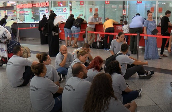Ercan Havalimanı'nda grev: Bazı uçak seferleri iptal edildi