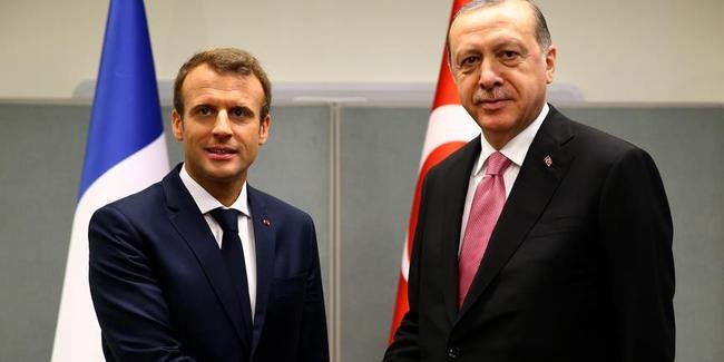 Erdoğan, Macron ile görüştü