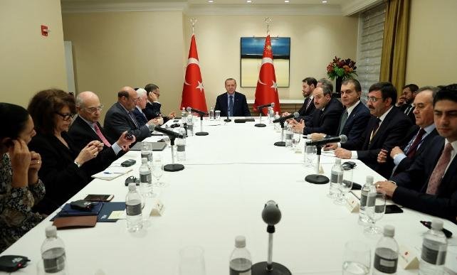 Erdoğan, New York'ta Yahudi kuruluşlarının temsilcileriyle basına kapalı görüştü