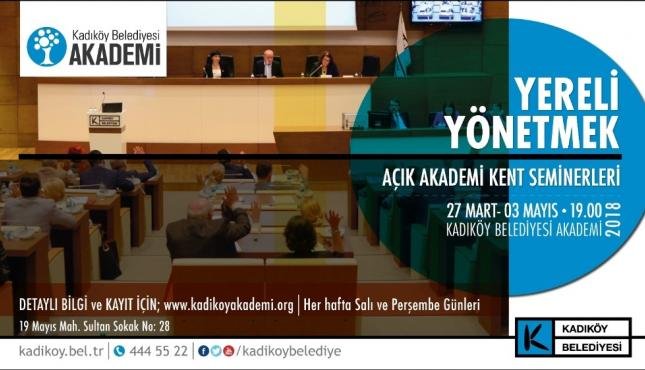 Kadıköy'de 'Yereli Yönetmek' seminerleri başlıyor