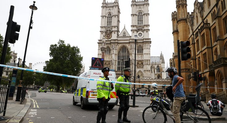 Londra'da parlamento binası bariyerlerine çarpan sürücü, 'terör eylemi' şüphesiyle tutuklandı
