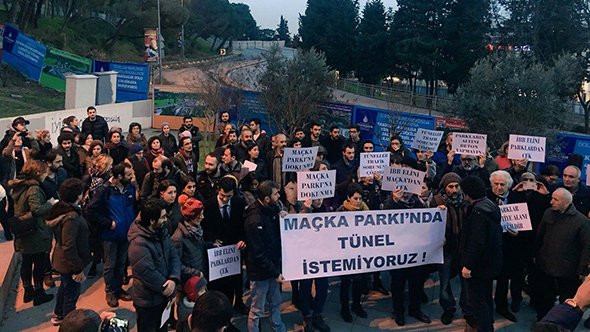 Maçka Parkı’nda ağaç sökülmesine tepki