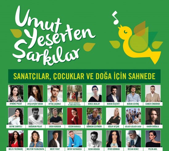 Sanatçılar, çocuklar ve doğa için sahnede