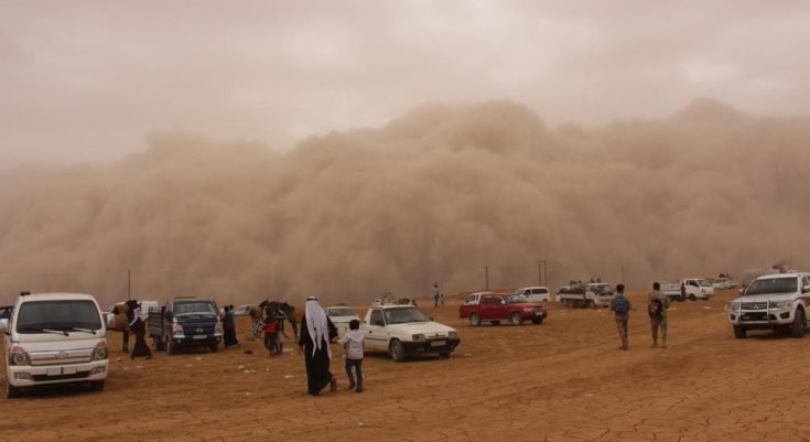 Suriye'nin kuzeyindeki toz fırtınası Güneydoğu'yu da etkiledi
