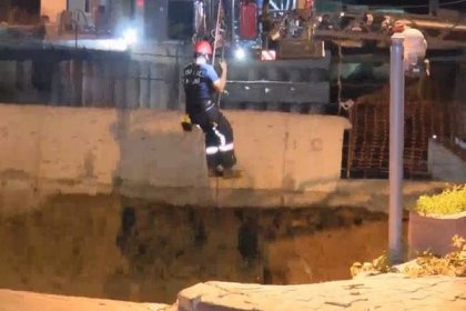 Ümraniye'de metro inşaatı çalışmasında göçük; 2 güvenlik görevlisi göçük altında