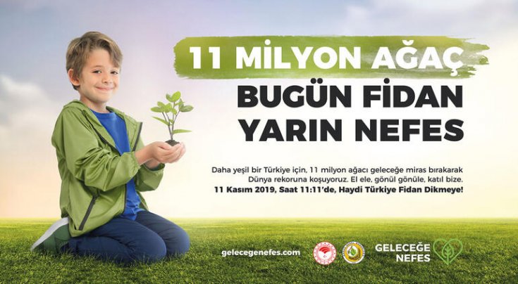 11 Kasım'da Türkiye genelinde 11 milyon fidan dikilecek