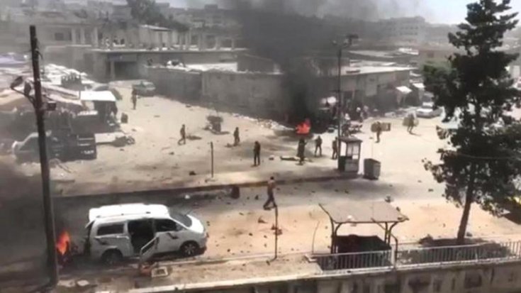 Afrin’de bomba yüklü araçla terör saldırısı: 1 ölü, 7 yaralı