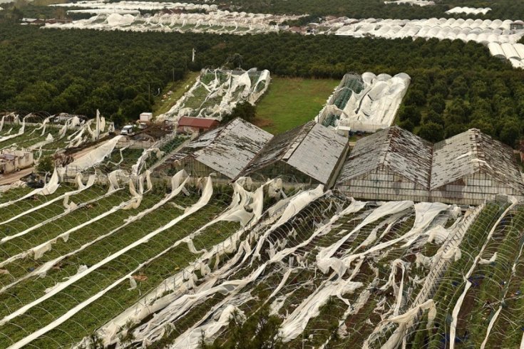 Antalya'daki hortum ve fırtınanın zararı 100 milyon lirayı aştı