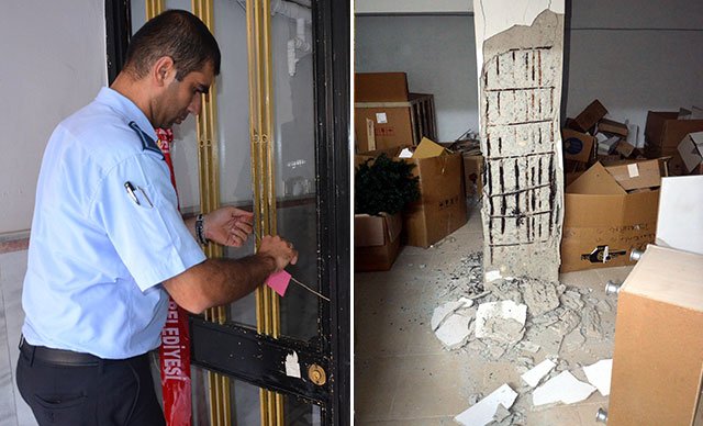 Avcılar'da depremden zarar gören 3 bloktan oluşan 30 daireli bina mühürlendi