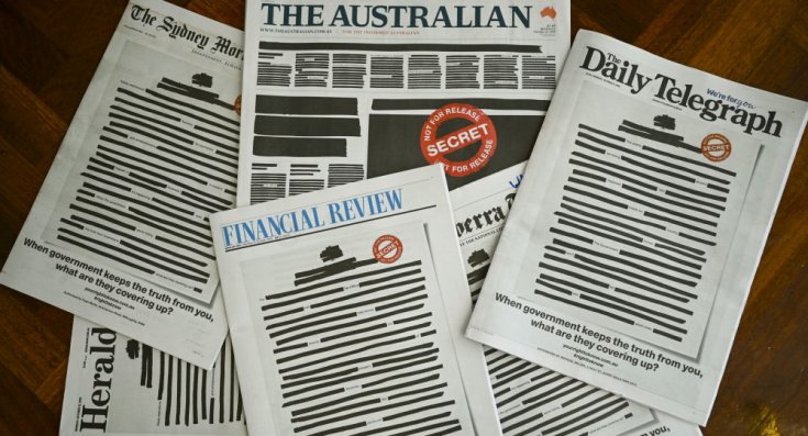 Avustralya'da hükümetin ‘ulusal güvenliği’ gerekçe göstererek basın özgürlüğünde kısıtlamaya gitmesine bütün gazetelerden ortak tepki