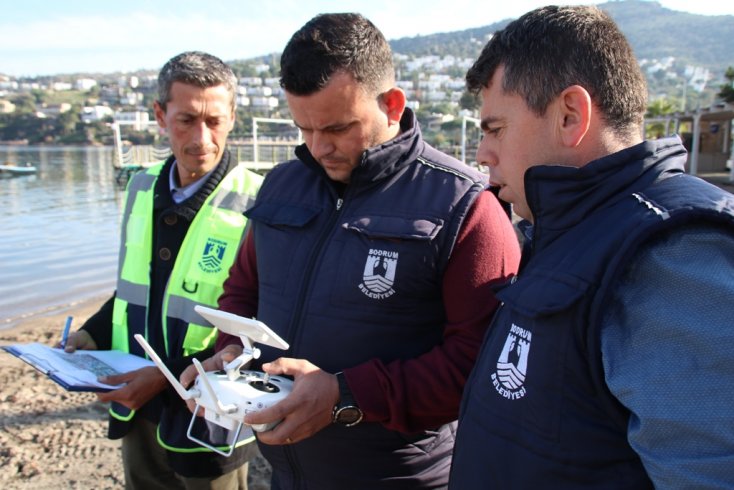 Bodrum Belediyesi imara aykırılıkları drone ile tespit ediyor