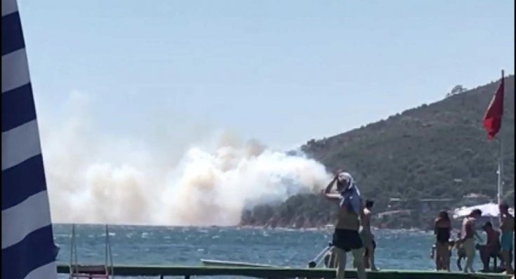 Burgazada'da ormanlık alanda yangın çıktı