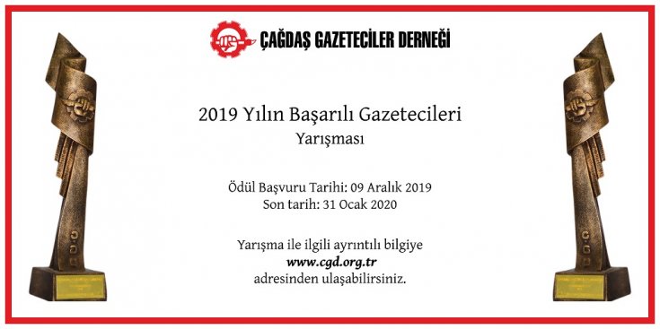 ÇGD 'Yılın Başarılı Gazetecileri' yarışmasına başvurular başladı ÇGD 'Yılın Başarılı Gazetecileri' yarışmasına başvurular başladı