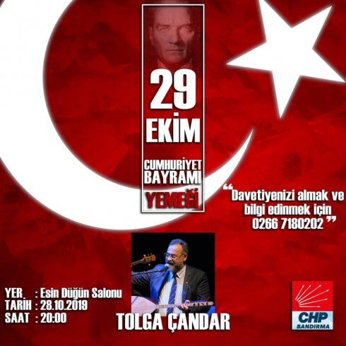 CHP Bandırma İlçe Örgütü'nden '29 Ekim' yemeği