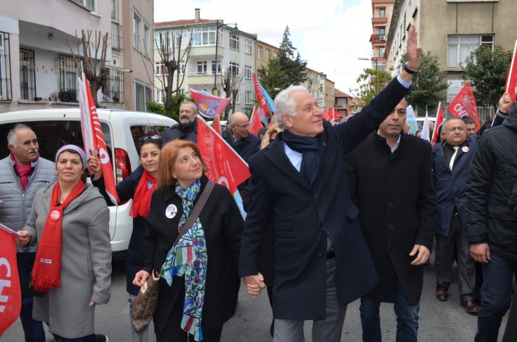 CHP'nin Şişli Belediye Başkan adayı Muammer Keskin'den 'Bahar yürüyüşü'