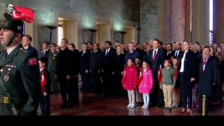 Devlet erkanı 23 Nisan için Anıtkabir'de bir araya geldi, Kılıçdaroğlu, Bahçeli ve Akşener'in katıldığı törende Erdoğan yer almadı