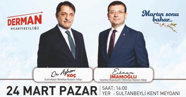 Ekrem İmamoğlu 24 Mart'ta Sultanbeyli'de