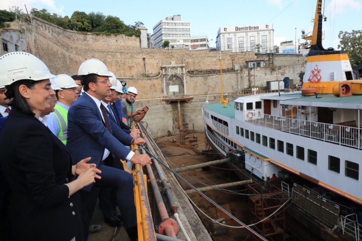 Ekrem İmamoğlu Haliç Tersanesi'ni inceledi: Halka açık üretim yapan bir merkez olması konusunu değerlendireceğiz