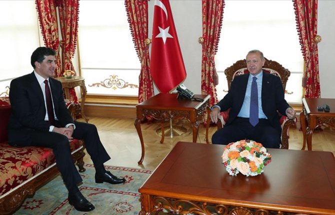 Erdoğan, Barzani'yle görüştü